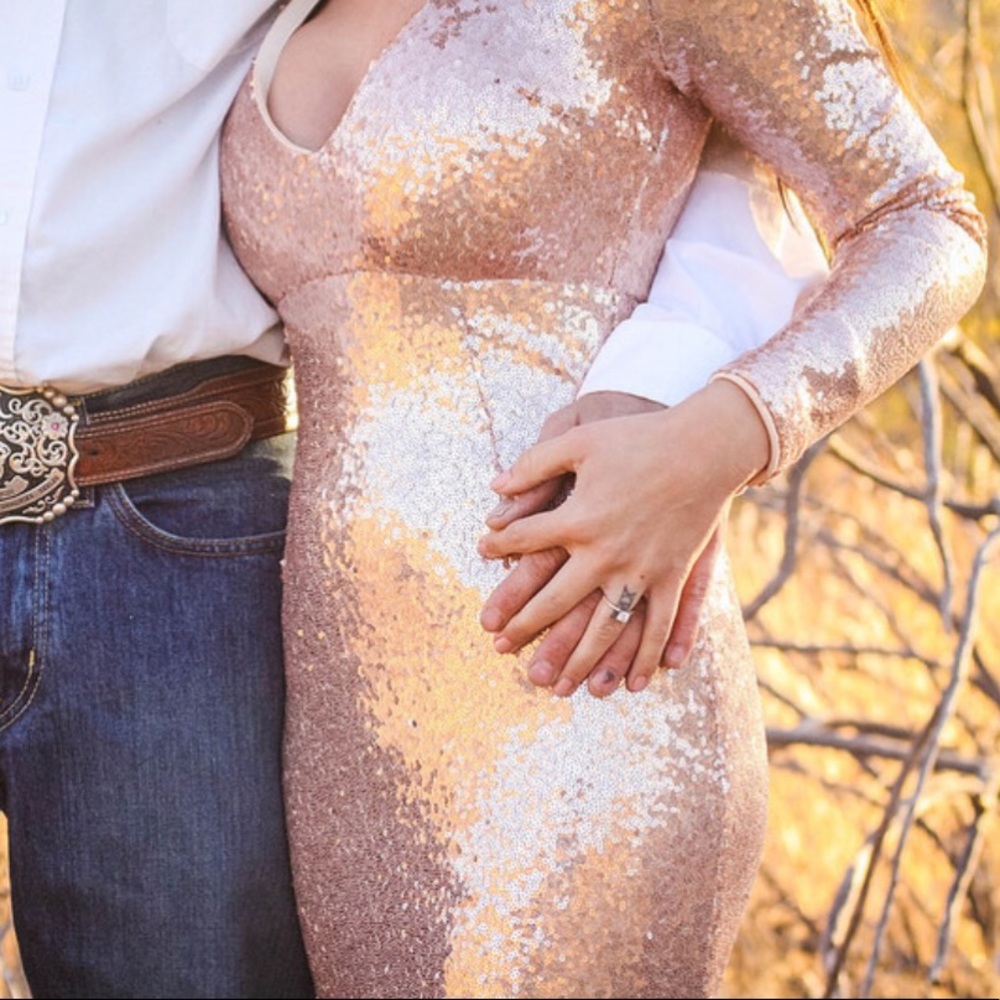 Rose Gold Sequin Dress. Worn once for photos.